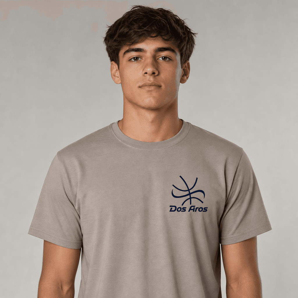 Camiseta DOS AROS Gris Tierra