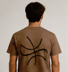 Camiseta Hombre Marrón Claro