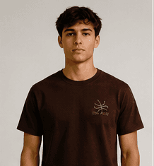 Camiseta Hombre Marrón Oscuro
